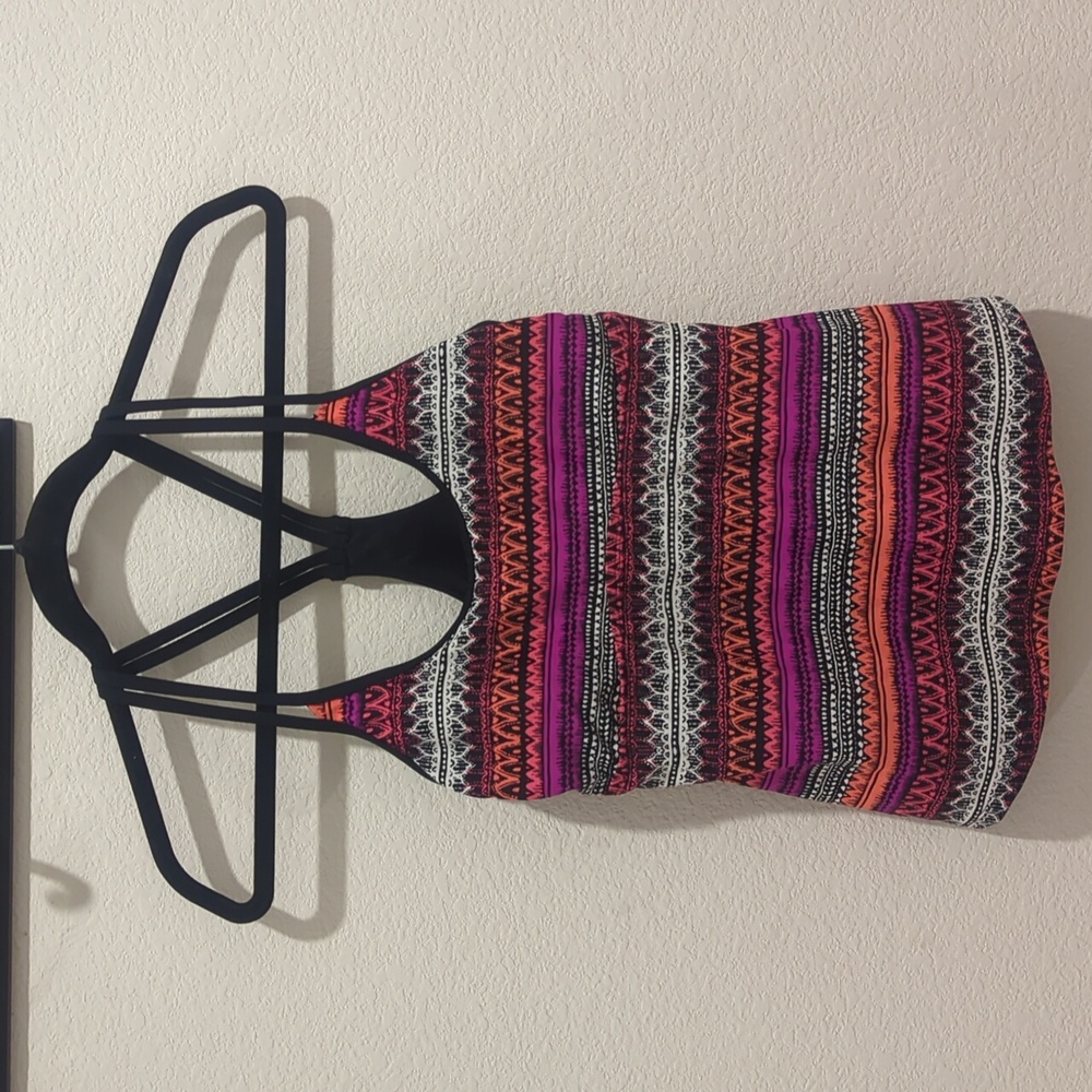 Mossimo, Size S, Multi-color striped Tankini Top